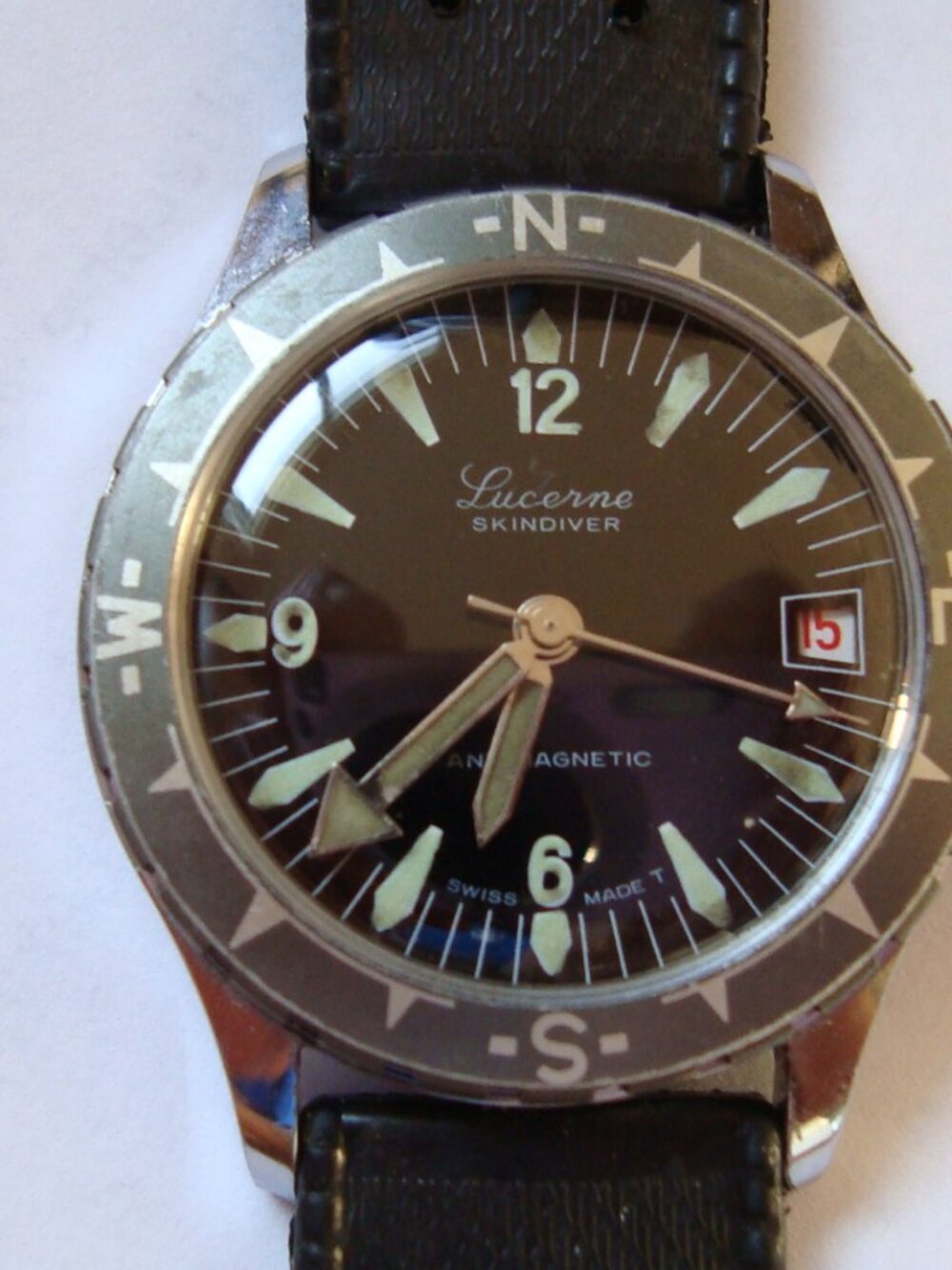 VINTAGE WIND UP LUCERNE 1 JEWEL ,RUN GREAT